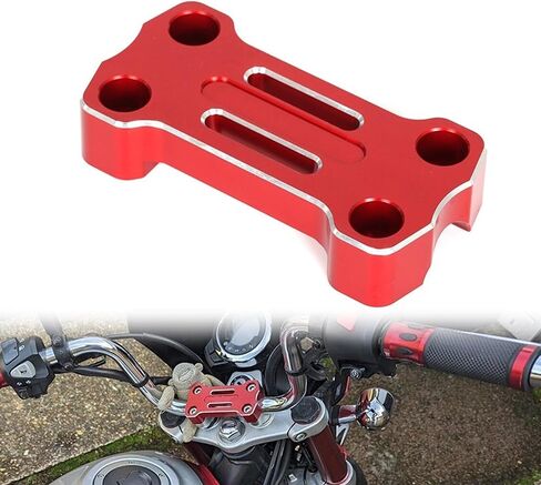 Monkey Front Handlebar Top Clamp Compatible with MONKEY 125 DAX125 MSX SF Grom 2018-2023 3D CNC Motorcycle Accessories Handlebar clamp (Black) in Saudi Arabia