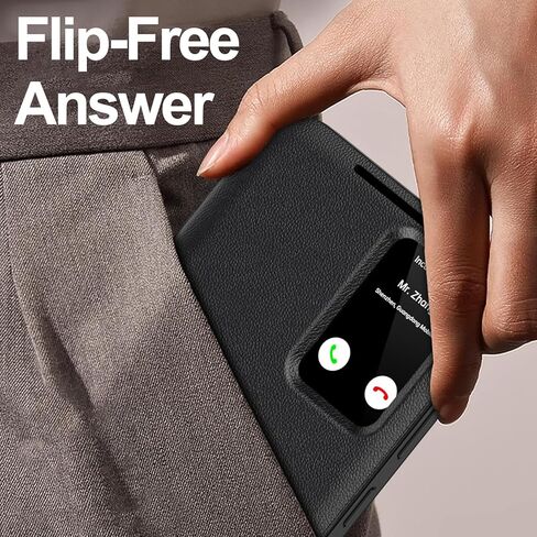 for Samsung S25 Ultra Case with Smart Small Screen View, S-View Wallet Phone Case, for Samsung Galaxy S25 Ultra 5G Case Smart Window Cover, Flip Leather Protective Smart View Black in Kuwait