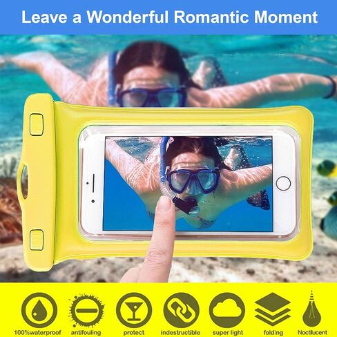 حقيبة جافة مضادة للماء للهاتف، حافظة عالمية مقاومة للماء لهاتف iPhone 16 15 14 13 Pro Max وSamsung والمزيد، حامل هاتف آمن لشاشة اللمس للشاطئ وحمام السباحة والرحلات البحرية وأساسيات السفر 3 عبوات متعددة الألوان in Saudi Arabia