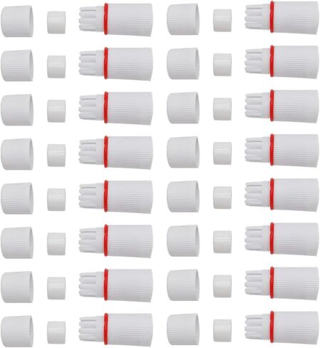 16PCS 44x20mm White PVC Outdoor RJ45 Plug Waterproof Cap Protector for IP Camera CCTV Pigtail Cable Connection Cover Adapter in Saudi Arabia