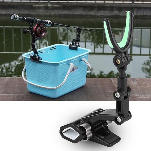 Plastic Fishing Clamp Holder Heavy Duty?Clip Fishing Rod Pole Support with Rotatable Portable Fishing Accessory in Saudi Arabia