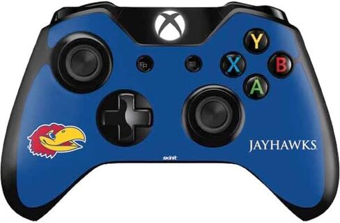 ملصق Skinit المخصص للألعاب متوافق مع وحدة تحكم Xbox One - تصميم مرخص رسميًا من College Kansas Jayhawks Digi in Kuwait