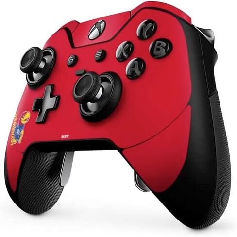 ملصق Skinit المخصص للألعاب متوافق مع وحدة تحكم Xbox One Elite - تصميم College Jayhawks KU المرخص رسميًا in Kuwait