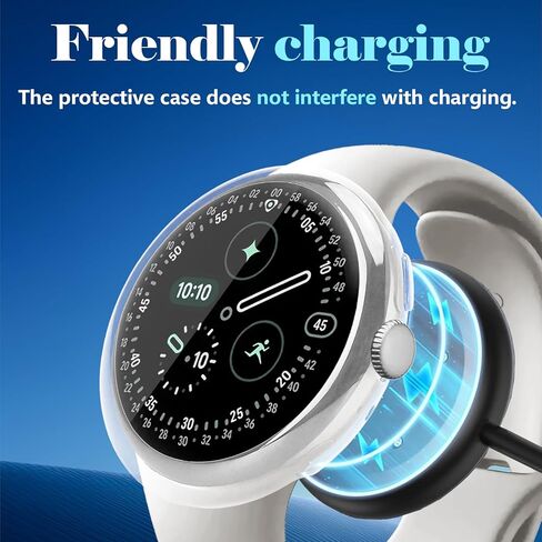حافظة Liuyuxi المكونة من قطعتين من مادة TPU الناعمة متوافقة مع ساعة Google Pixel Watch 4 مقاس 41 مم، غطاء شفاف عالي الوضوح مضاد للخدش مع حماية شاملة لساعة Pixel Watch 4 الذكية. in Kuwait