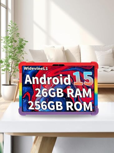 حافظة كمبيوتر لوحي YLEEBG P60/PYNAREL P60 مقاس 10.1 بوصة، حامل قابل للتعديل من السيليكون الناعم BOVUGAC مقاوم للصدمات للكمبيوتر اللوحي P60 مقاس 10.1 بوصة. (قوس قزح) in Kuwait