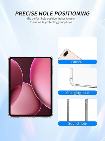 حافظة لجهاز Oneplus Pad 3 Tablet مقاس 13.2 بوصة تعمل بنظام Android، زاوية تغطية كاملة رفيعة للغاية، غطاء حافظة كمبيوتر لوحي ناعم من BOVUGAC مقاوم للصدمات وصديق للأطفال لجهاز Pad 3 مقاس 13.2 بوصة (شفاف) in Kuwait