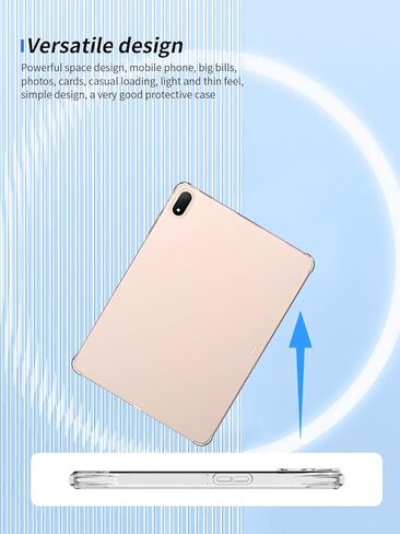 حافظة لجهاز Oneplus Pad 3 Tablet مقاس 13.2 بوصة تعمل بنظام Android، زاوية تغطية كاملة رفيعة للغاية، غطاء حافظة كمبيوتر لوحي ناعم من BOVUGAC مقاوم للصدمات وصديق للأطفال لجهاز Pad 3 مقاس 13.2 بوصة (شفاف) in Kuwait