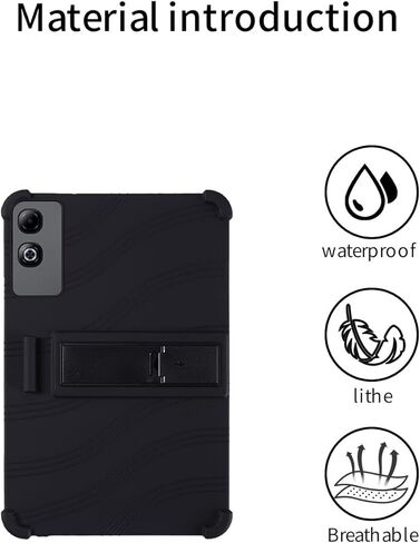 for DOOGEE Tab G6 Max 2025 13.4 Inch Tablet Case,BOVUGAC Soft Silicone Adjustable Stand Shockproof Kids Friendly for DOOGEE Tab G6 Max 13.4" Tablet(Black) in Kuwait
