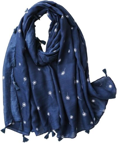 Navy Blue Satin Scarf Long Scarf, head scarf,Wrap,scarves, Wrap Shawl, Plain Colors Shawl.(P9) in Saudi Arabia