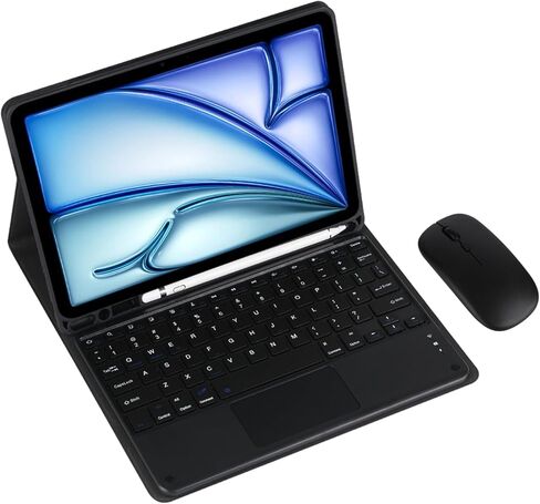 حافظة لوحة مفاتيح لجهاز Samsung Galaxy Tab S10/S9/S8 Ultra 14.6 بوصة SM-X926/X910/X906 لوحة مفاتيح قابلة للفصل، حافظة جلدية مغلفة بالكامل مع حامل قلم مدمج (أزرق، لوحة لمس وماوس بإضاءة خلفية) in Kuwait