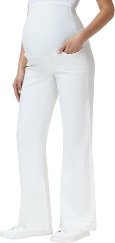 Foucome Maternity Jeans Over The Belly Wide Leg Jeans Stretch Baggy Pregnancy Denim Pants in Saudi Arabia