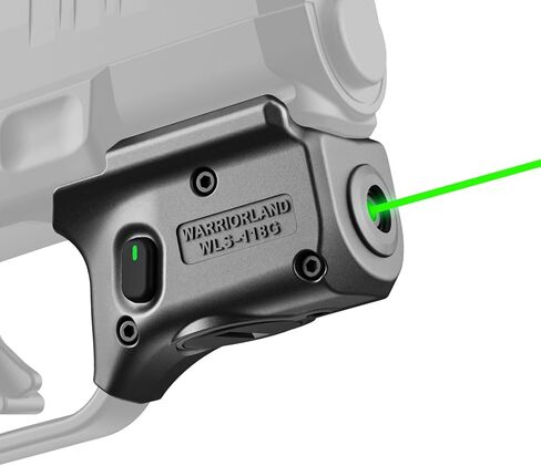 WARRIORLAND Green Laser Sight Fit Springfield Armory Hellcat (غير مناسب Hellcat Pro)، أول شعاع أخضر مع مؤشر الطاقة، ليزر Hellcat مع مفتاح تشغيل/إيقاف يمكن استخدامه بكلتا اليدين، WLS-118G، أسود in Saudi Arabia