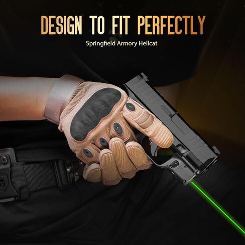 WARRIORLAND Green Laser Sight Fit Springfield Armory Hellcat (غير مناسب Hellcat Pro)، أول شعاع أخضر مع مؤشر الطاقة، ليزر Hellcat مع مفتاح تشغيل/إيقاف يمكن استخدامه بكلتا اليدين، WLS-118G، أسود in Saudi Arabia