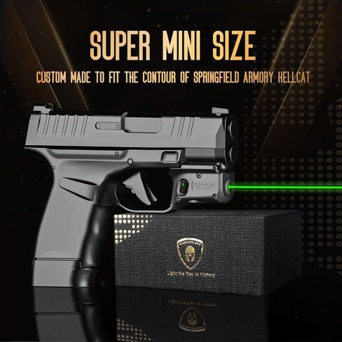 WARRIORLAND Green Laser Sight Fit Springfield Armory Hellcat (غير مناسب Hellcat Pro)، أول شعاع أخضر مع مؤشر الطاقة، ليزر Hellcat مع مفتاح تشغيل/إيقاف يمكن استخدامه بكلتا اليدين، WLS-118G، أسود in Saudi Arabia