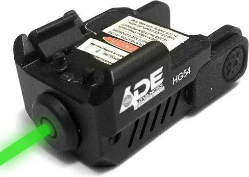ADE Advanced Optics HG54-2 Green Laser Sight - حامل السكك الحديدية من الفئة IIIA مع مفتاح يمكن استخدامه بكلتا اليدين - ليزر مدمج لـ Glock 43X، Taurus G2C G3C GX4، Springfield XD، Canik TP9SF، Sig Sauer P320 P365 P226 in Kuwait