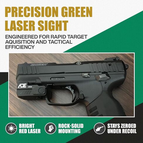 ADE Advanced Optics HG54-2 Green Laser Sight - حامل السكك الحديدية من الفئة IIIA مع مفتاح يمكن استخدامه بكلتا اليدين - ليزر مدمج لـ Glock 43X، Taurus G2C G3C GX4، Springfield XD، Canik TP9SF، Sig Sauer P320 P365 P226 in Kuwait