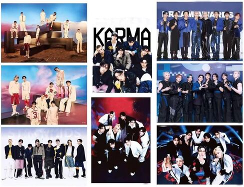 8 قطع من ملصقات الأطفال الضالة، لوحة ملصقات جدارية لألبوم جديد من Stray Kids لتزيين غرفة حفلات أعياد الميلاد (أخضر) in Kuwait