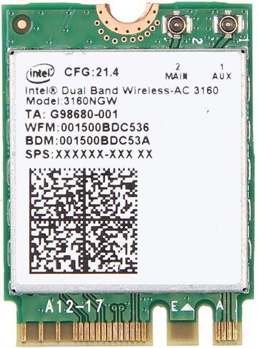 إنتل ثنائي النطاق اللاسلكي AC 3160ngw 3160 Wifi + bluetooth لبطاقة Hp Elitebook 820gl Ngff in Saudi Arabia