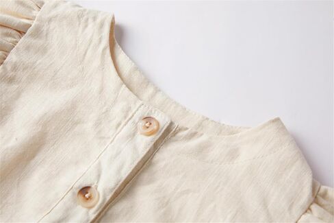 Niyage Girls Flutter Sleeve Dress Toddler Elegant Ruffle Button Down Casual Dresses in Saudi Arabia