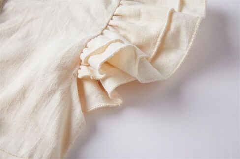 Niyage Girls Flutter Sleeve Dress Toddler Elegant Ruffle Button Down Casual Dresses in Saudi Arabia