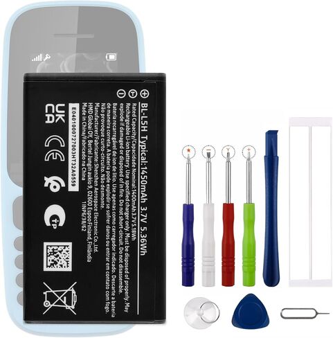 New BL-L5H Replacement Battery for Nokia 105 110 105 (2023) with Technical Toolkit. in Saudi Arabia