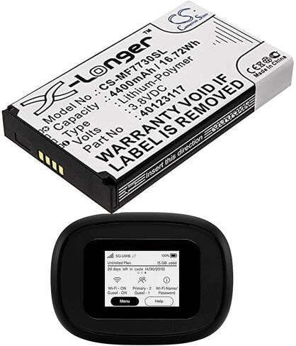 3.8V 4400mAh Hotspot Battery, Li-Polymer Replacement Battery for Verizon Inseego 5G, MiFi M1000, Jetpack 8800L, MiFi 7730L, Jetpack MiFi 7730L, Jetpack 4G LTE, MiFi 8800L, 40123117 in Saudi Arabia