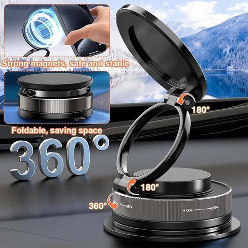 Car Phone Holder for Mazda CX 9 2006-2020 2021 2022 2023 2024 2025 2026, 360° Adjustable Fully Aluminum Magnetic Car Phone Mount Dock Accessories,B in Saudi Arabia