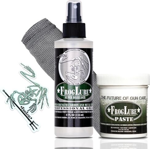 مجموعة FrogLube C+LP - طقم تشحيم وتنظيف المسدس - رذاذ تنظيف مركّز للكربون الثقيل والقاذورات والتراكم - معجون تشحيم مسدس ربط معدني - تزييت وحماية طويل الأمد in Kuwait