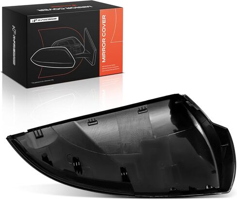 A-Premium Passenger Side Rearview Mirror Cover Cap - Compatible with Hyundai Elantra 2021 2022 2023 - Smooth Black, Without Turn Signal Hole in Saudi Arabia