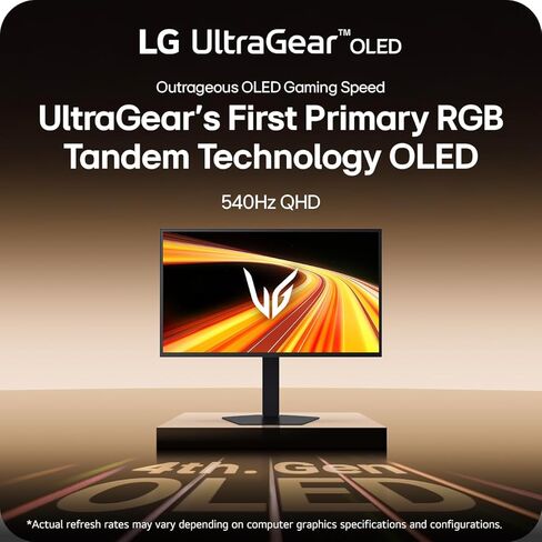 27GX790B-B شاشة ألعاب OLED Ultragear QHD (3440 x 1440) مقاس 27 بوصة، وضع مزدوج (QHD 540 هرتز/ HD 720 هرتز)، 0.02 مللي ثانية، TrueBlack 500، متوافق مع NVIDIA G-Sync، AMD FreeSync Premium Pro، DisplayPort 2.1، USB-C، أسود in Kuwait