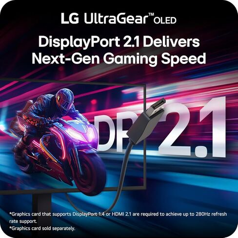 27GX790B-B شاشة ألعاب OLED Ultragear QHD (3440 x 1440) مقاس 27 بوصة، وضع مزدوج (QHD 540 هرتز/ HD 720 هرتز)، 0.02 مللي ثانية، TrueBlack 500، متوافق مع NVIDIA G-Sync، AMD FreeSync Premium Pro، DisplayPort 2.1، USB-C، أسود in Kuwait