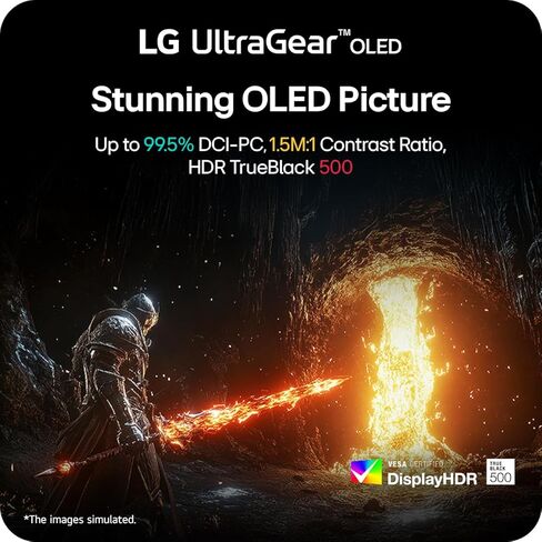 27GX790B-B شاشة ألعاب OLED Ultragear QHD (3440 x 1440) مقاس 27 بوصة، وضع مزدوج (QHD 540 هرتز/ HD 720 هرتز)، 0.02 مللي ثانية، TrueBlack 500، متوافق مع NVIDIA G-Sync، AMD FreeSync Premium Pro، DisplayPort 2.1، USB-C، أسود in Kuwait
