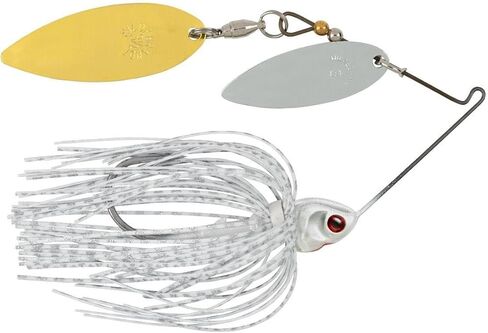 BOOYAH Covert Finesse Double Willow-White Silver Scale/Pearl Head #3.5 Gold Willow #3Nickel Willow-3/8 oz in Saudi Arabia