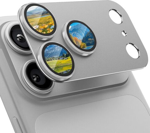 واقي عدسة الكاميرا لهاتف iPhone 17 Pro، غطاء شاشة كاميرا خلفية من الزجاج المقوى 9H، واقيات عدسات عالية الدقة مقاومة للخدش ومضادة للخدش من الدرجة العسكرية، زجاج مقسى معدني رفيع للغاية، مناسب للحافظة in Kuwait