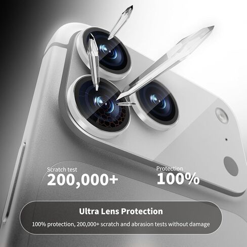 واقي عدسة الكاميرا لهاتف iPhone 17 Pro، غطاء شاشة كاميرا خلفية من الزجاج المقوى 9H، واقيات عدسات عالية الدقة مقاومة للخدش ومضادة للخدش من الدرجة العسكرية، زجاج مقسى معدني رفيع للغاية، مناسب للحافظة in Kuwait