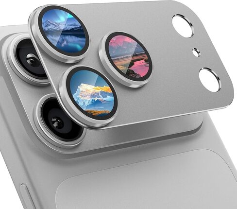 واقي عدسة الكاميرا لهاتف iPhone 17 Pro، غطاء شاشة كاميرا خلفية من الزجاج المقوى 9H، واقيات عدسات عالية الدقة مقاومة للخدش ومضادة للخدش من الدرجة العسكرية، زجاج مقسى معدني رفيع للغاية، مناسب للحافظة in Kuwait