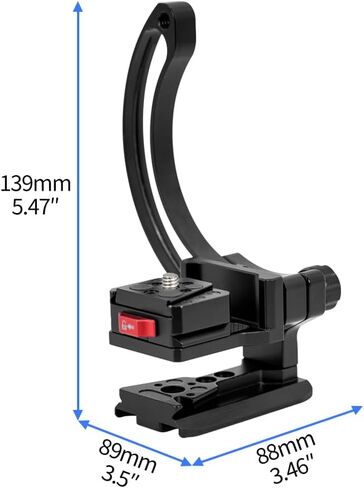 FEICHAO دعامة نصف طوق قابلة للدوران 38 مم لوحة توسيع متوافقة لعدسة كاميرا DSLR - تدعم تركيب عدسة حلقية بحد أقصى 90 مم (نوع التحرير السريع) in Saudi Arabia