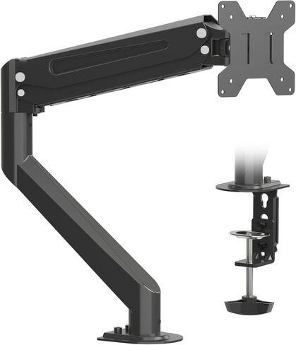 Suptek Single Monitor Arm 13 to 34 Inch,Adjustable Gas Spring Monitor Desk Mount Stand Holds up to 4.4-26.4lbs,VESA Mounting Holes 75/100mm,Black(MDXB) in Saudi Arabia