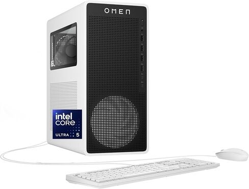 كمبيوتر مكتبي HP OMEN 16L للألعاب، Intel Core Ultra 5 225F، ذاكرة الوصول العشوائي 32 جيجابايت، 1 تيرابايت SSD، NVIDIA GeForce RTX 5060 Ti، Windows 11 Home، Microsoft Copilot، Panda Metal، TG03-0130 (2025) in Saudi Arabia