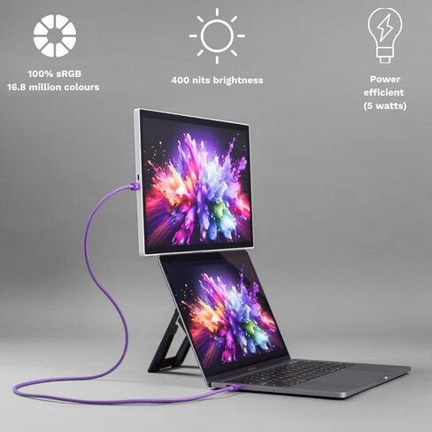 Espresso Lite 15 Portable Monitor (White) – 15.6" Full HD USB-C Display, Single-Cable Power, Ultra-Light Travel Monitor for Laptop, iPad & USB-C Devices in Saudi Arabia