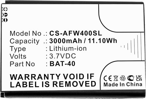 Replacement Battery for AT&T IFWA-40,BAT-40,3000mAh in Kuwait