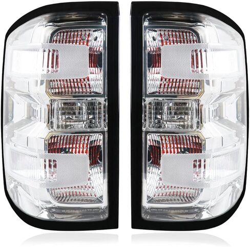 Tail Lights Compatible with 2014-2019 Chevy Silverado 1500 2015-2019 GMC Sierra Halogen Type Smoked Red Brake Rear Lamp Taillights in Saudi Arabia