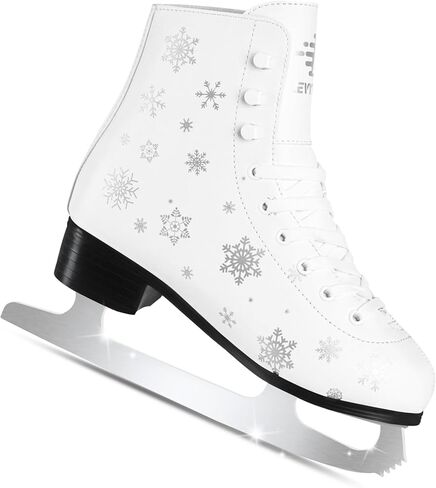 LEVYTEMP أحذية تزلج على الجليد للسيدات/الفتيات - أحذية تزلج على الجليد للشباب مع توسيع الحجم - مريحة ومتينة وآمنة للاستخدام الداخلي والخارجي مقاس 5 6 7 8 9 10 in Kuwait