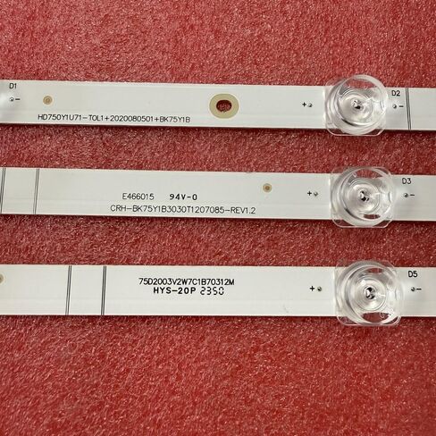 LED Backlight Strips For LB7502J V0 HD750Y1U71-TAL2 CRH-BK75Y1B3030T1207085-REV1.2 Hisense 75R6E4 75R6030G 75A6H 75A65K 75A6GE 75A6G 75E3F-PRO 75E3F 75A5F 75V1F-S 75E5G J75H 75R6030 75C350KU in Saudi Arabia