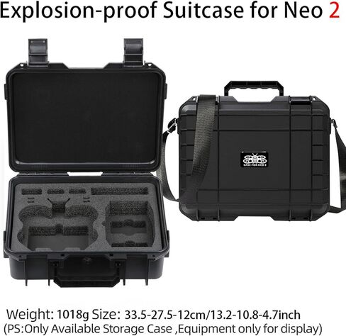 حافظة صلبة Neo 2، حقيبة حمل مضادة للماء للسفر، حقيبة كتف للتخزين لـ DJI Neo 2 Fly More Combo، وحدة التحكم عن بعد RC-N3 والملحقات in Kuwait