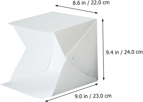 Kisangel Portable 20cm Folding Photography Light Box Tent Kit with LED Lights and 4 Colored Backdrops for Product Photography and Studio Shooting in Kuwait