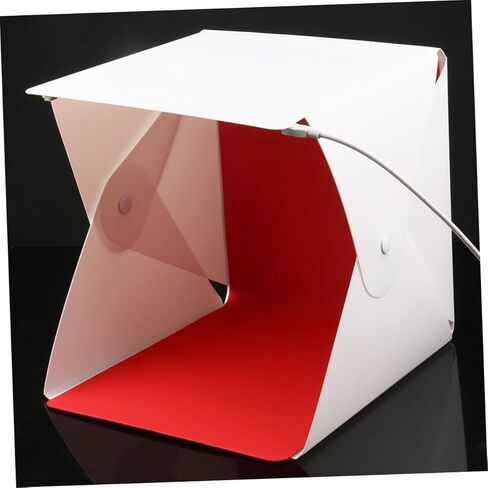 مجموعة خيمة تصوير فوتوغرافي صغيرة قابلة للطي مقاس 20 سم من Gadpiparty مع صندوق إضاءة LED، وشرائط LED مزدوجة، وخلفيتين ملونتين، وصندوق إضاءة صور محمول لتصوير المنتج in Kuwait