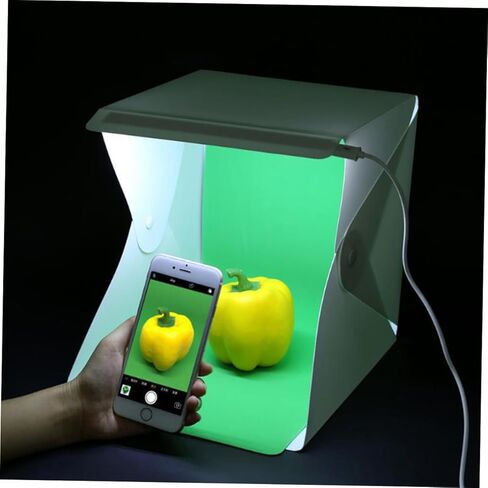 20 سنتيمتر صغيرة صندوق الصور خيمة بإضاءة LED المحمولة للطي لينة ضوء التصوير استوديو اطلاق النار خيمة للتصوير الفوتوغرافي المنتج in Kuwait