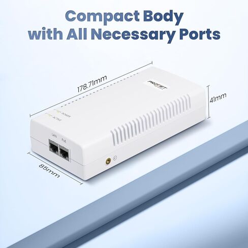 حاقن PoE بسرعة 10 جيجابت في الثانية بقدرة 90 وات متوافق مع IEEE802.3bt/at/af، يوفر منفذ PoE حماية من زيادة التيار بقدرة 6 كيلو فولت (10/700us) ومحول حاقن PoE++ للكاميرا/نقطة الوصول، EN90GBR-10 in Kuwait