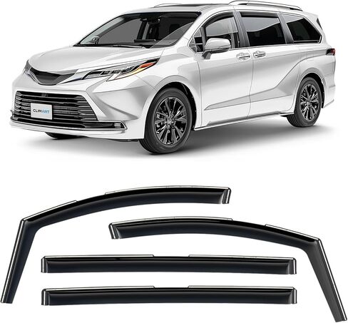CLIM ART in-Channel Incredibly Durable Rain Guards for Dodge Ram 1500 Classic 2019-2025 Crew Cab, Original Window Deflectors, Vent Window Visors, Vent Deflector, 4 pcs. - 619438 in Saudi Arabia